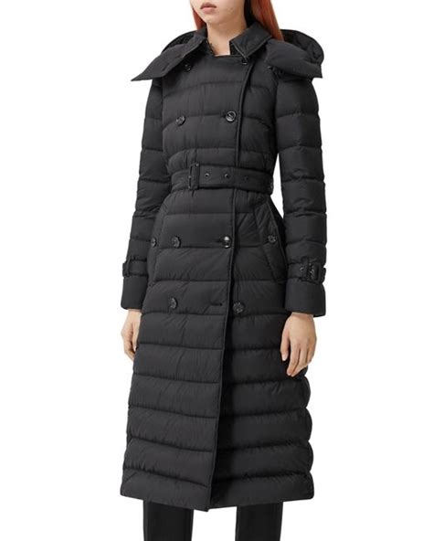 burberry detachable hood belted puffer coat|Burberry puffer coat black.